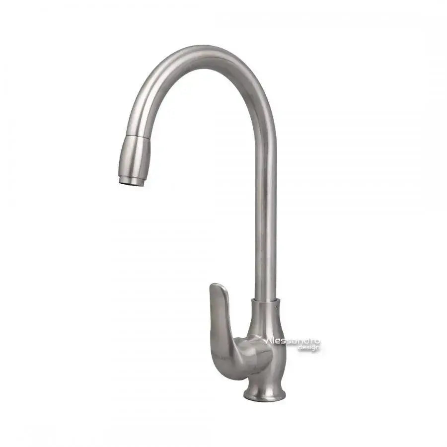 Rubinetto da cucina, acciaio inossidabile SUS304, satinato, Rubinetti da cucina CF009 Titolo predefinito Alessandro Design