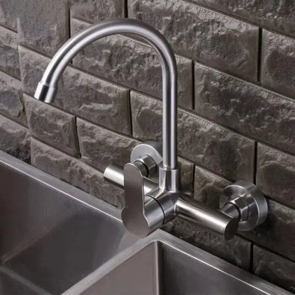 Rubinetto da cucina, acciaio inossidabile SUS304, satinato, rubinetti da bagno CF015 Titolo predefinito Alessandro Design