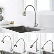 Rubinetto Cucina Rubinetto Flessibile 2 Getti Cartuccia Ceramica Inox Satinato Connessioni Incluse CF031 Rubinetti Cucina Titolo predefinito Alessandro Design