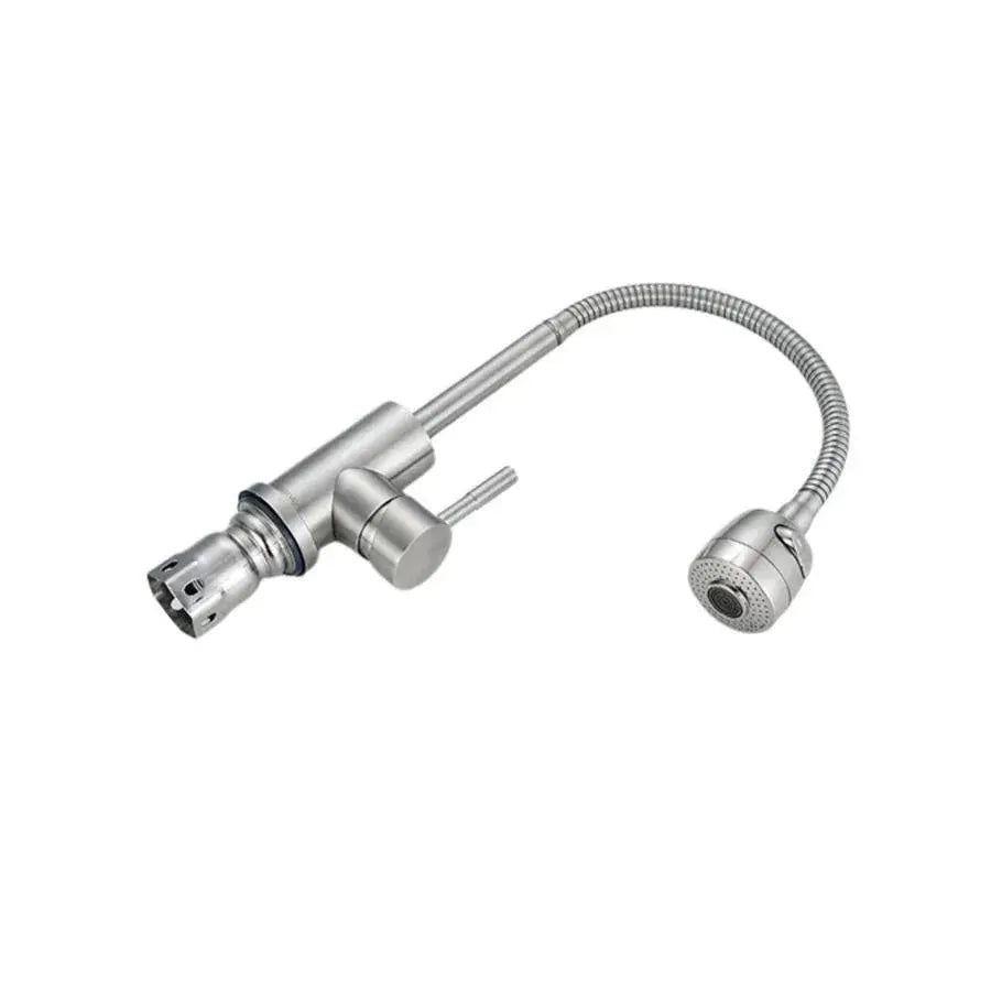 Rubinetto Cucina Rubinetto Flessibile 2 Getti Cartuccia Ceramica Inox Satinato Connessioni Incluse CF031 Rubinetti Cucina Titolo predefinito Alessandro Design