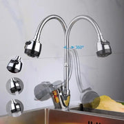 Rubinetto Cucina Cromo Lucido LB003, Rubinetto Flessibile, Cartuccia Ceramica, Set Completo con Collegamenti e Sistema di Fissaggio Rubinetti Cucina Titolo predefinito Alessandro Design