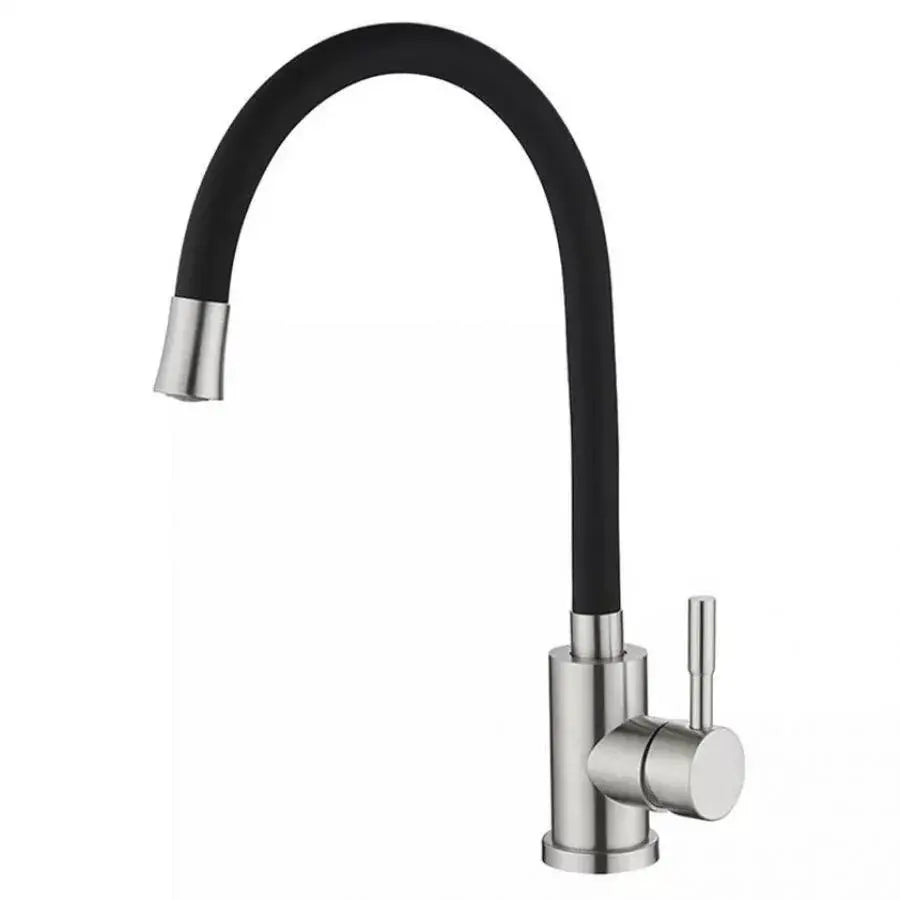 Rubinetto da cucina con bocca flessibile, acciaio inossidabile SUS304, satinato, CF025B Rubinetti da cucina Titolo predefinito Alessandro Design