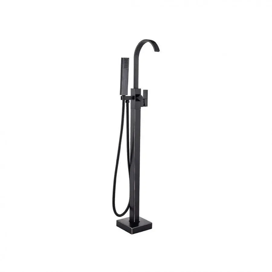 Rubinetto da pavimento con cornice quadrata, ottone sanitario, nero, CF2036 Rubinetti e colonne doccia Titolo predefinito Alessandro Design