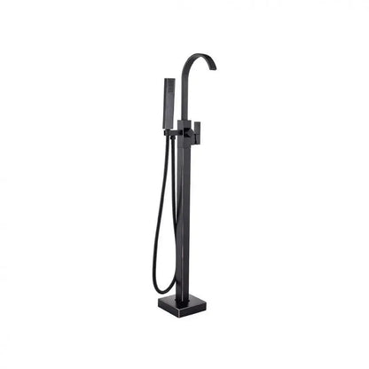 Rubinetto da pavimento con cornice quadrata, ottone sanitario, nero, CF2036 Rubinetti e colonne doccia Titolo predefinito Alessandro Design