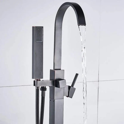 Rubinetto da pavimento con cornice quadrata, ottone sanitario, nero, CF2036 Rubinetti e colonne doccia Titolo predefinito Alessandro Design