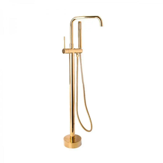 Rubinetto da Terra con Tubo e Flessibile, Ottone Sanitario, Oro, CF2041 Rubinetti e Colonne Doccia Titolo predefinito Alessandro Design