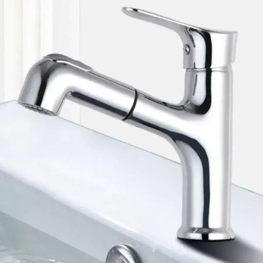 Rubinetto Con Doccia Estraibile, Ottone Sanitario, Cromo, WZY108/B Rubinetti Bagno Titolo predefinito Alessandro Design