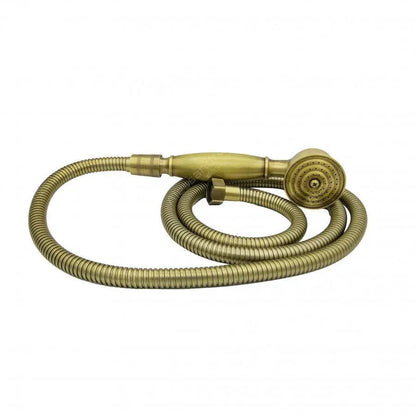 Rubinetto per doccia con tubo e flessibile, metallo, oro antico, OD/2043 Rubinetti e colonne doccia Titolo predefinito Alessandro Design