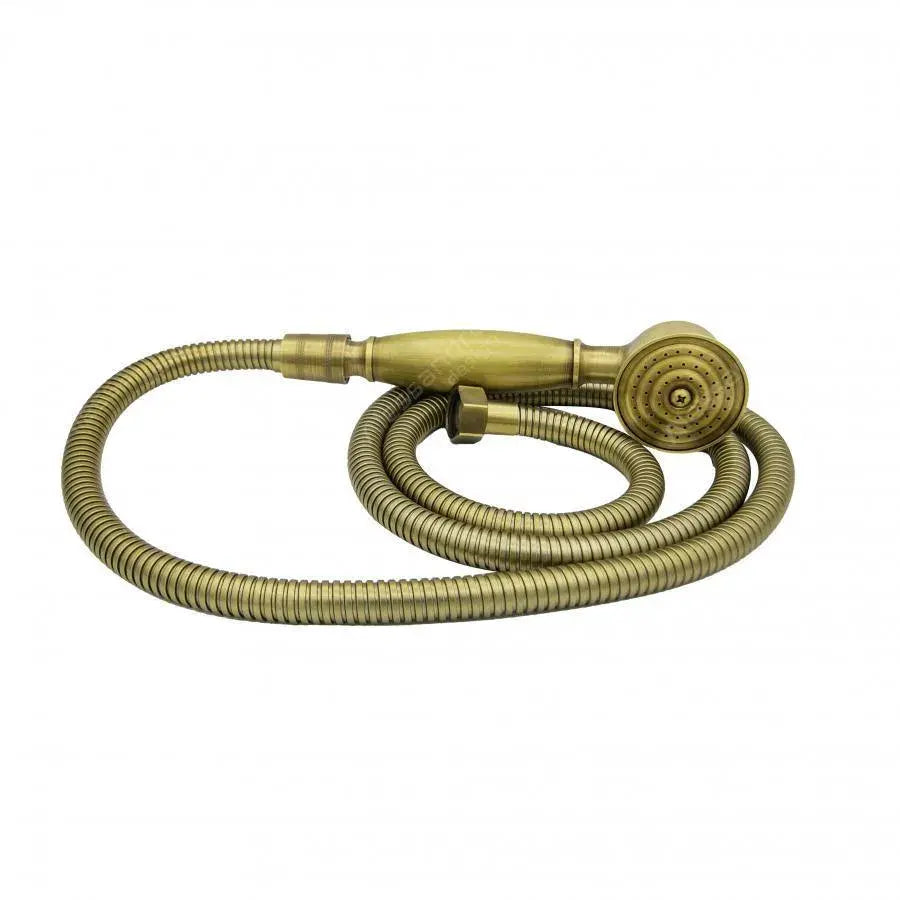 Rubinetto per doccia con tubo e flessibile, metallo, oro antico, OD/2043 Rubinetti e colonne doccia Titolo predefinito Alessandro Design