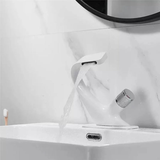 Rubinetto per lavabo, Ottone sanitario, Bianco, OD/2058 Rubinetti per bagno Titolo predefinito Alessandro Design