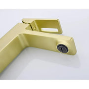 Rubinetto Monocomando Lavabo Cartuccia Ceramica Sanitari Ottone Satinato Dorato Attacchi e Kit Fissaggio Inclusi 9807D Rubinetti Bagno Titolo predefinito Alessandro Design