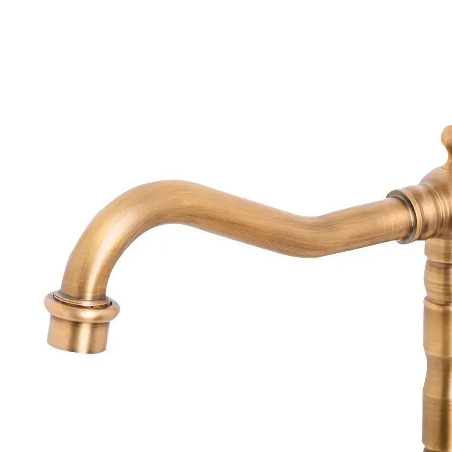 Rubinetto per lavabo, Ottone sanitario, Oro antico, Rubinetti per bagno OD01/D Titolo predefinito Alessandro Design