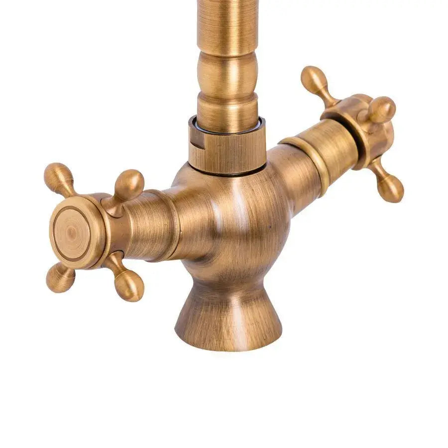 Rubinetto per lavabo, Ottone sanitario, Oro antico, Rubinetti per bagno OD01/D Titolo predefinito Alessandro Design