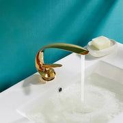 Rubinetto per lavabo, Ottone sanitario, Oro, OD/2054 Rubinetti per bagno Titolo predefinito Alessandro Design