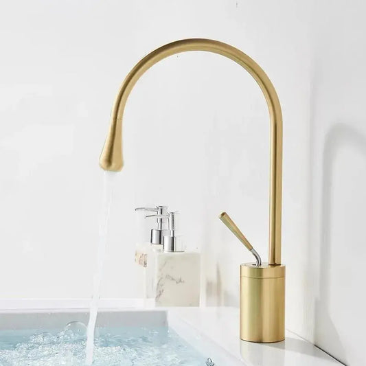 Rubinetto per lavabo, Ottone sanitario, Oro, WZY/325/B Rubinetti per bagno Titolo predefinito Alessandro Design