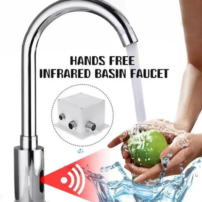 Rubinetto per lavabo con sensore, Ottone sanitario, Cromo, Rubinetti per bagno RW-103 Titolo predefinito Alessandro Design