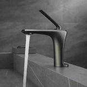 Rubinetto lavabo, ottone sanitario, grigio satinato, 10007N Rubinetti bagno Titolo predefinito Alessandro Design