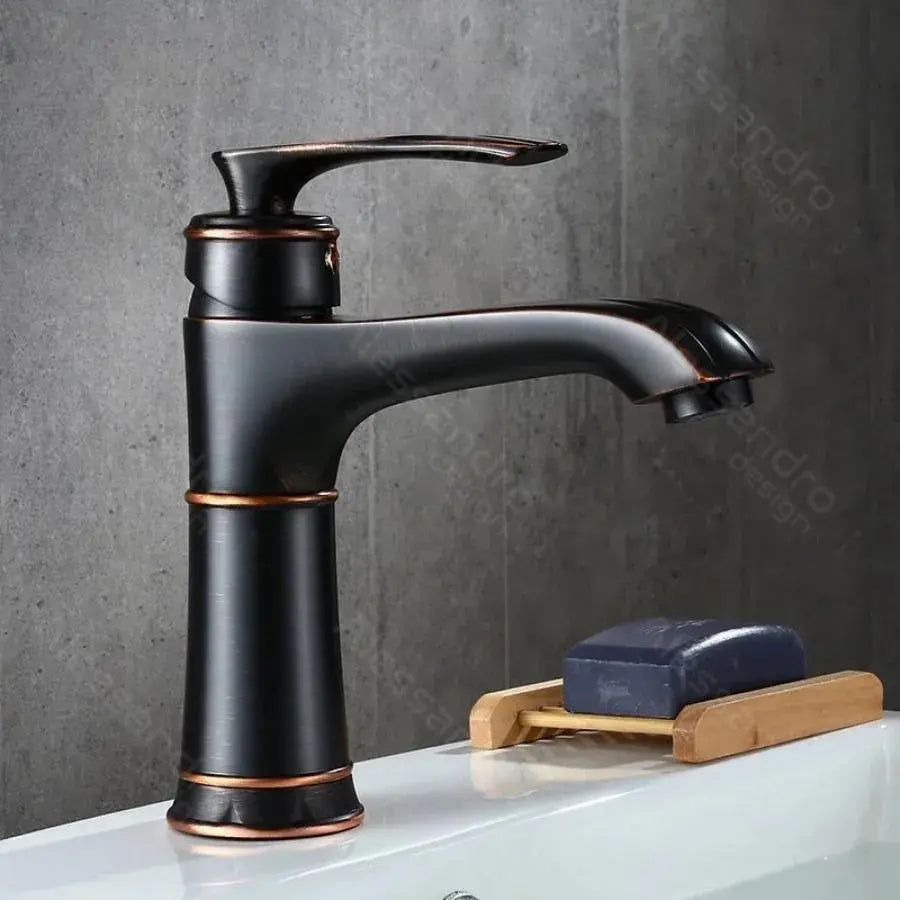 Rubinetto per lavabo, Metallo, Nero, OD01/B Rubinetti per bagno Titolo predefinito Alessandro Design