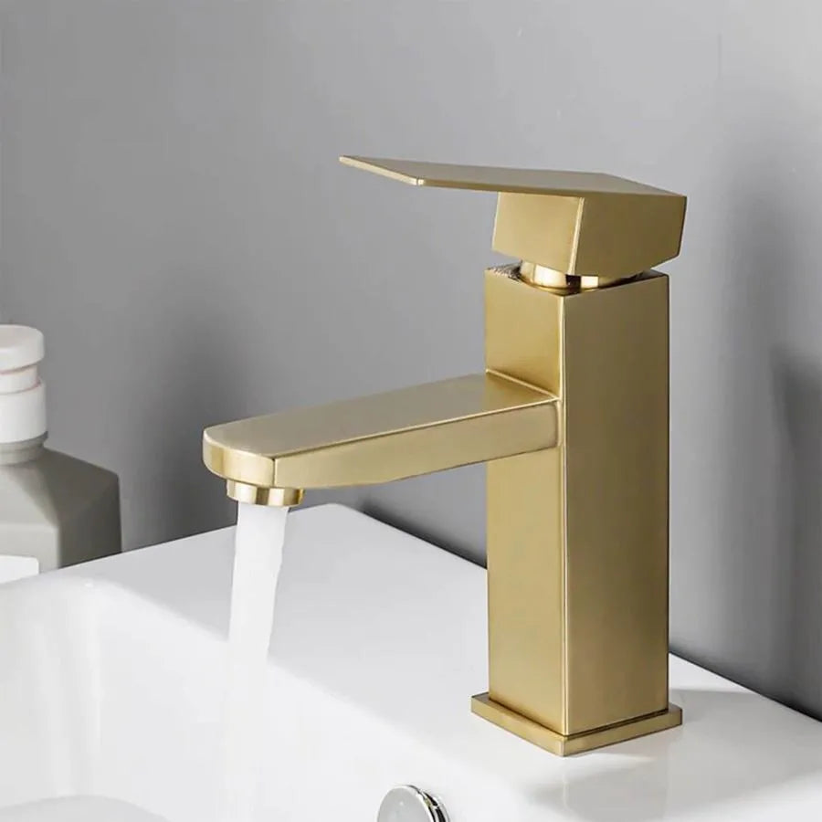 Rubinetto per lavabo in acciaio inossidabile dorato ZY1007 Rubinetti per bagno Titolo predefinito Alessandro Design