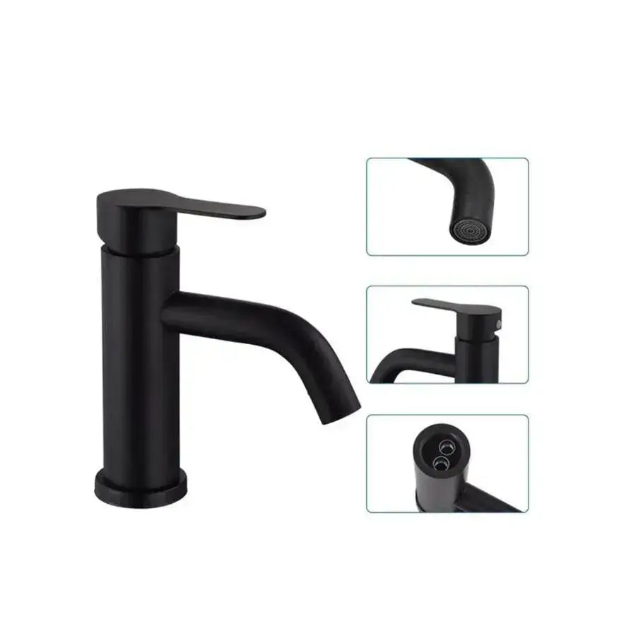 Baterie Lavoar, Inox SUS304, Negru, HS/LY007 Baterii de Baie Default Title Alessandro Design