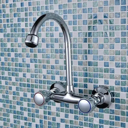 Rubinetto a Parete con Rosetta e Bocca Girevole, Lega, Cromo, PR001 Rubinetti Bagno Titolo predefinito Alessandro Design