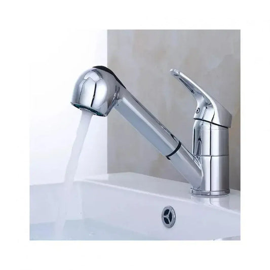 Rubinetto Tipo Barbiere con Doccia Estraibile, Lega, Cromo, FR001 Rubinetteria Bagno Titolo predefinito Alessandro Design