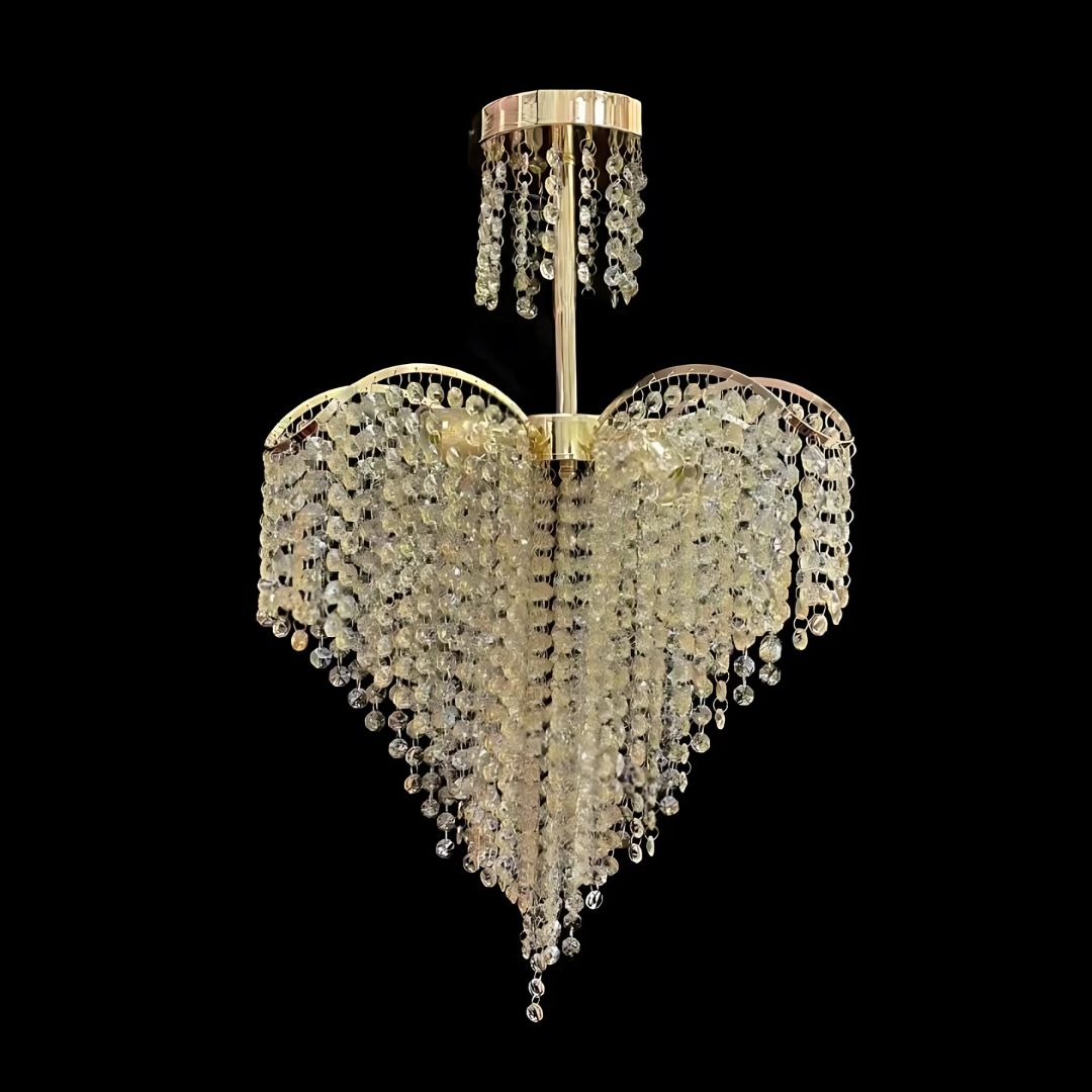Lampadario in cristallo Ander, 4xE14, diametro 45 cm, Lampadari in cristallo color oro Titolo predefinito Alessandro Design