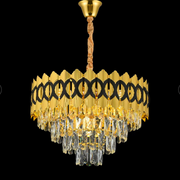 Candelabru Cristal PIERREFONDS Nobile 5xE14, Diametru 38.5cm, Auriu Lucios, Inaltime Reglabila Candelabre Cristal Default Title Alessandro Design