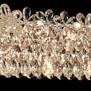 Candelabru Cristal Regalis 11x E14, 80cm, Auriu Lucios, Inaltime Reglabila, Metal si Cristal