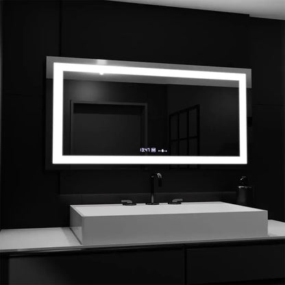 Specchio rettangolare a LED, 160x80 cm, Verite MotionGlow Marcello, Sistema di disappannamento, Orologio e Termometro, Specchi Dimmerabili Marcello Titolo predefinito Alessandro Design