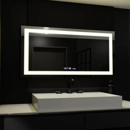 Specchio rettangolare a LED, 160x80 cm, Verite MotionGlow Marcello, Sistema di disappannamento, Orologio e Termometro, Specchi Dimmerabili Marcello Titolo predefinito Alessandro Design