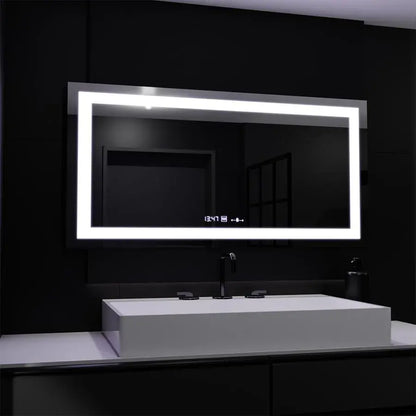 Specchio rettangolare a LED, 160x80 cm, Verite MotionGlow Marcello, Sistema di disappannamento, Orologio e Termometro, Specchi Dimmerabili Marcello Titolo predefinito Alessandro Design