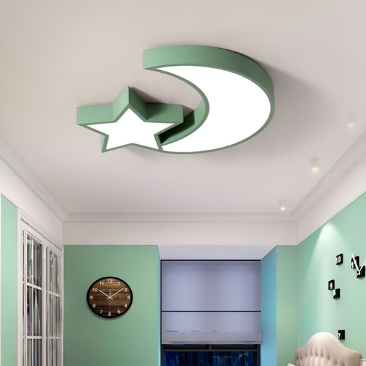 Lampadario LED Sofia, 34W, acrilico verde, forma a luna e stella, lampadari LED 3000K/4000K/6000K Titolo predefinito Alessandro Design