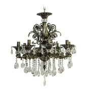 SANSSOUCI Lampadario in cristallo Magno, 8xE14, diametro 65 cm, lampadari classici in ottone antico Titolo predefinito Alessandro Design