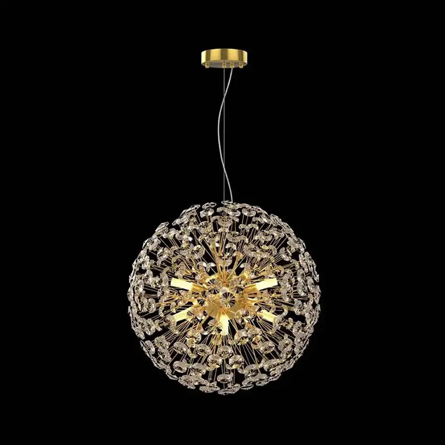MINUET Lampadario in Cristallo 9x G9, Diametro 50 cm, Oro Lucido, Altezza Regolabile Lampadari Moderni Titolo predefinito Alessandro Design
