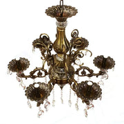 Lampadario in cristallo SANSSOUCI Magno, 6xE14, diametro 62 cm, lampadari classici in ottone antico Titolo predefinito Alessandro Design