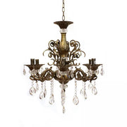Lampadario in cristallo SANSSOUCI Magno, 6xE14, diametro 62 cm, lampadari classici in ottone antico Titolo predefinito Alessandro Design
