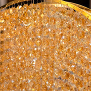 Candelabro in cristallo Ander, 5xE14, diametro 50 cm, oro, metallo e cristallo Candelabro in cristallo Titolo predefinito Alessandro Design