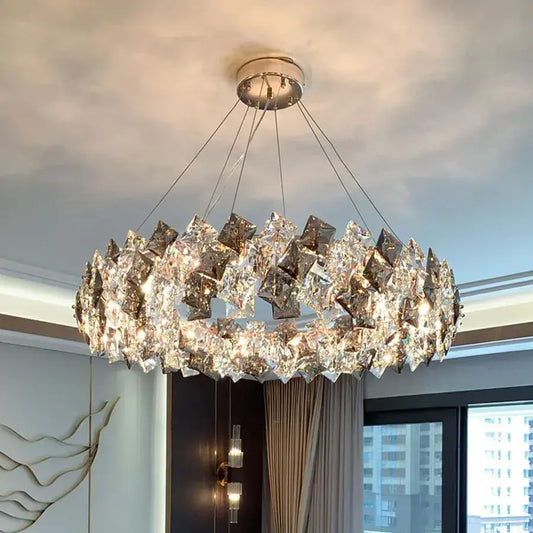 Candelabru Cristal Arian 8x E27 Diametru 60cm Auriu Candelabre Cristal Default Title Alessandro Design