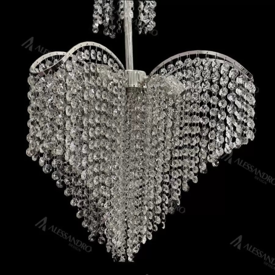 Candelabru Cristal Ander 4xE14 Diametru 45cm Crom Candelabre Cristal Default Title Alessandro Design