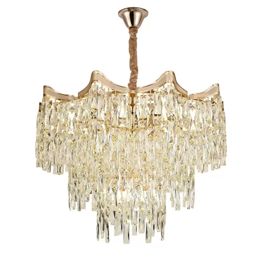 Candelabru Cristal Bennett 10x E27 Auriu Candelabre Cristal Default Title Alessandro Design