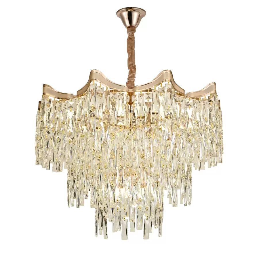 Candelabru Cristal Bennett 10x E27 Auriu Candelabre Cristal Default Title Alessandro Design