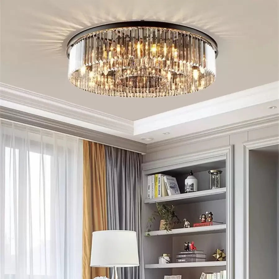 Lampadario in cristallo Brady Ø40 cm, 6xE14, Lampadari in cristallo grigio Titolo predefinito Alessandro Design