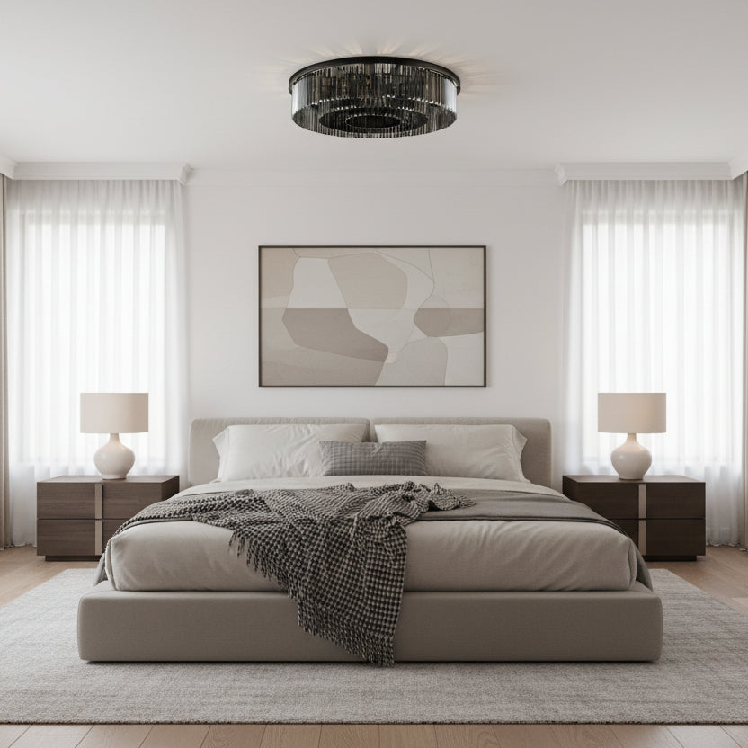 Lampadario in cristallo Brady Ø40 cm, 6xE14, Lampadari in cristallo grigio Titolo predefinito Alessandro Design