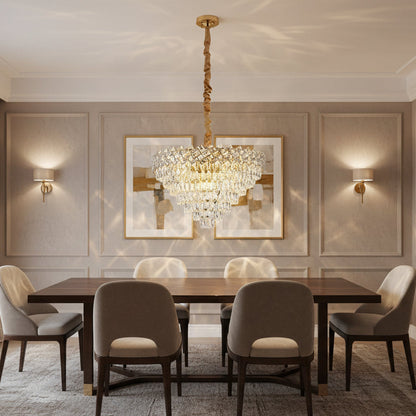 Lampadario in Cristallo WINDSOR Supremo 10xE14, Diametro 80cm, Oro Lucido, Altezza Regolabile Lampadari in Cristallo Titolo predefinito Alessandro Design