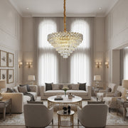 Lampadario in Cristallo WINDSOR Supremo 10xE14, Diametro 80cm, Oro Lucido, Altezza Regolabile Lampadari in Cristallo Titolo predefinito Alessandro Design