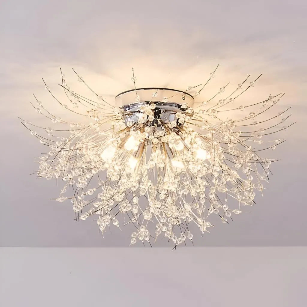 Lampadario in Cristallo RONDO Vivace, 5x G9, Diametro 40cm, Lampadari Moderni Argento Lucido Titolo predefinito Alessandro Design