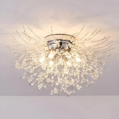Lampadario in Cristallo RONDO Vivace, 5x G9, Diametro 40cm, Lampadari Moderni Argento Lucido Titolo predefinito Alessandro Design