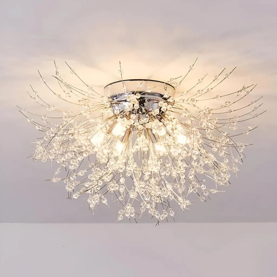 Lampadario in Cristallo RONDO Vivace, 5x G9, Diametro 40cm, Lampadari Moderni Argento Lucido Titolo predefinito Alessandro Design