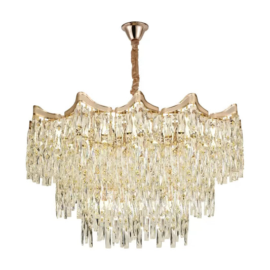 Lampadario di cristallo Diametro 78 cm, 20x E27, Oro, Altezza regolabile Lampadari di cristallo Titolo predefinito Alessandro Design